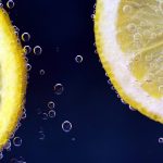 Slices of lemon in water