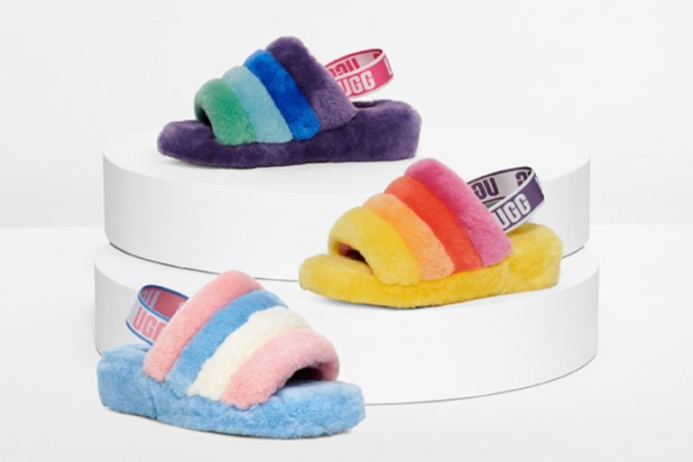 #UGGPride: UGG Launches Fluffy Rainbow Slides & Disco Platforms for Pride Month 2020